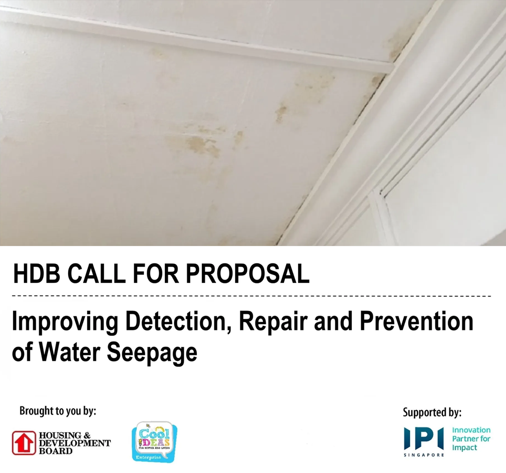HDB Call for Proposal: Improving Detection, Repair and Prevention of Water Seepage